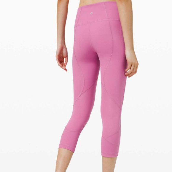 lululemon athletica Pants - Lululemon Pink Pace Rival High Rise Crop 22"